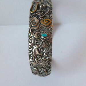 Buddha Power Sterling Silver cuff bracelet